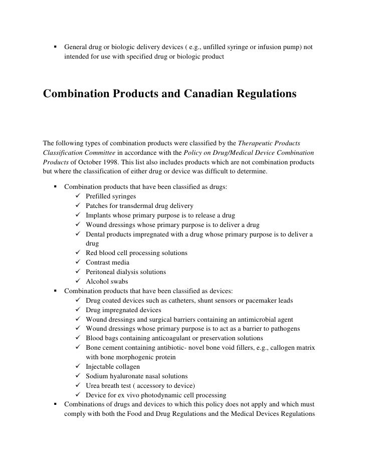 Combination Products