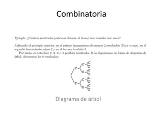 Combinatoria




Diagrama de árbol
 