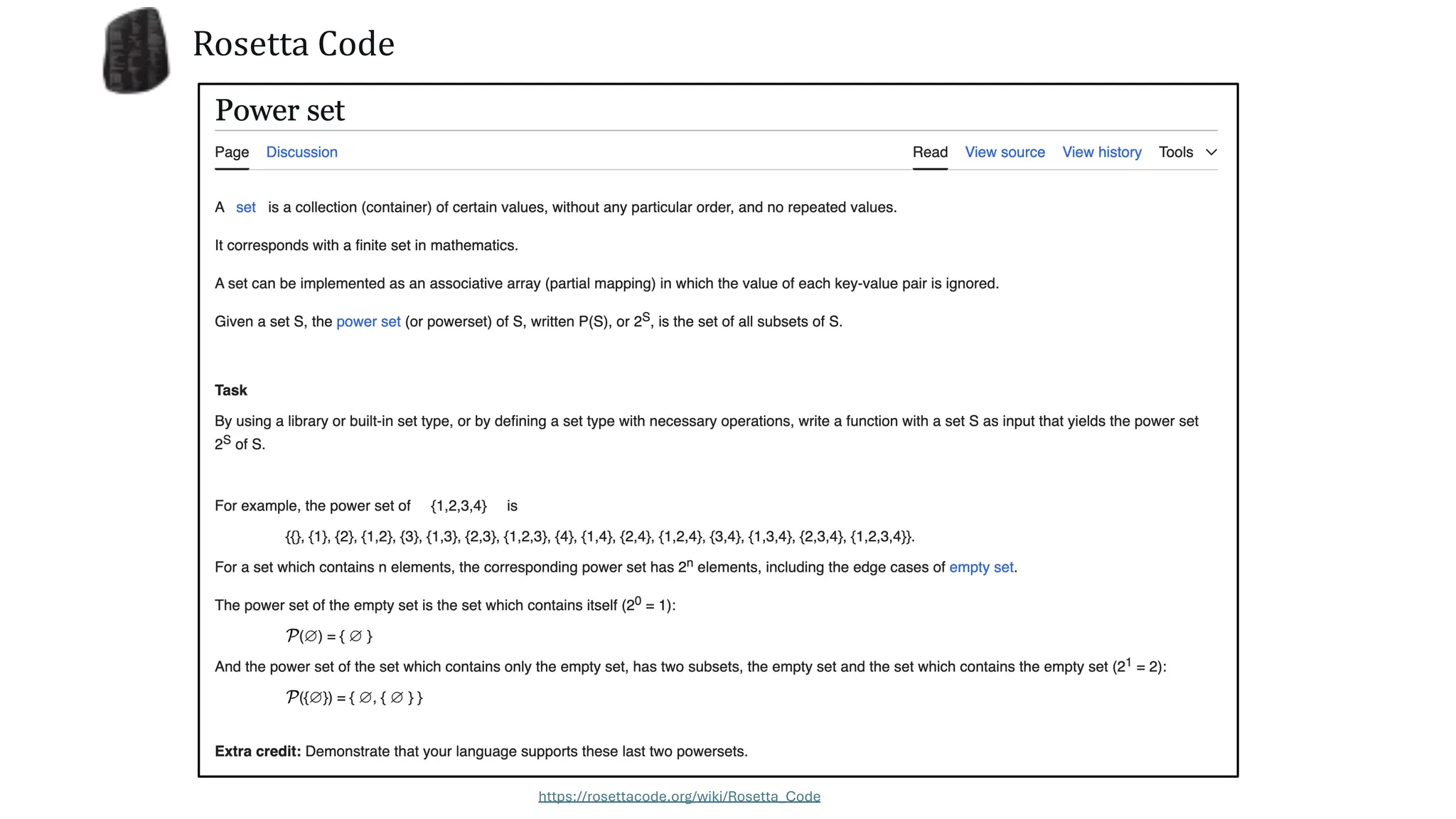 Rosetta Code
https://rosettacode.org/wiki/Rosetta_Code
 