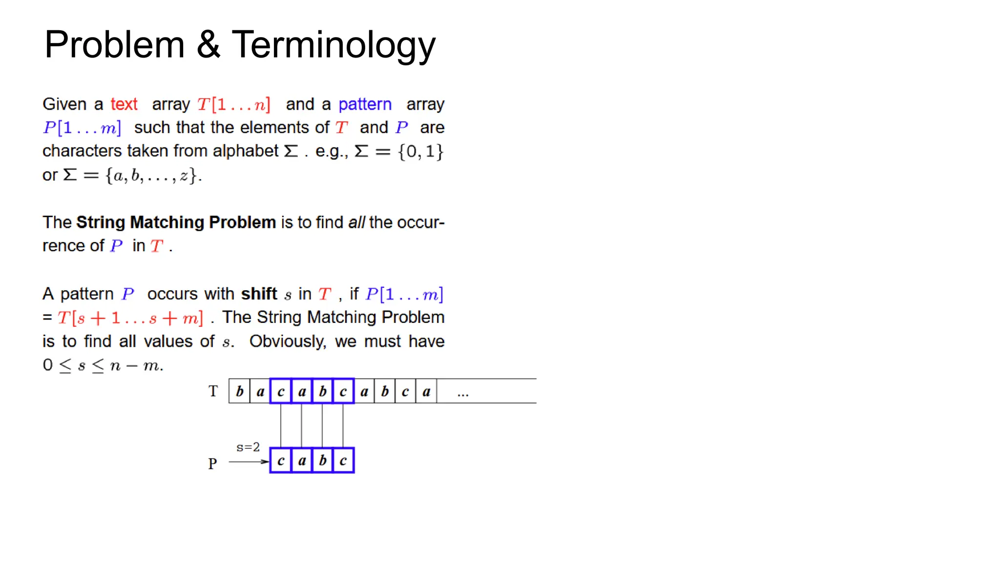 Problem & Terminology
 