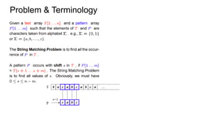 Problem & Terminology
 