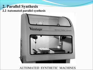 AUTOMATED SYNTHETIC MACHINES
2. Parallel Synthesis
2.2 Automated parallel synthesis
 