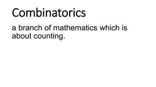 An Introduction to Combinatorics and Permutation | PPTX