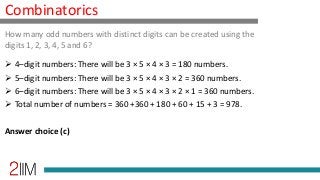 Combinatorics Numbers With Distinct Digits Combinatorics Numbers With Distinct Digits