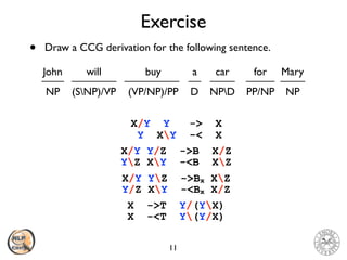 CS571: Combinatory Categorial Grammar | PDF