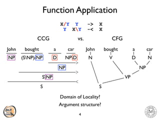 CS571: Combinatory Categorial Grammar | PDF