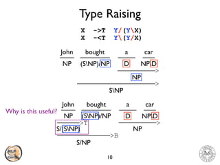 Cs571 Combinatory Categorial Grammar