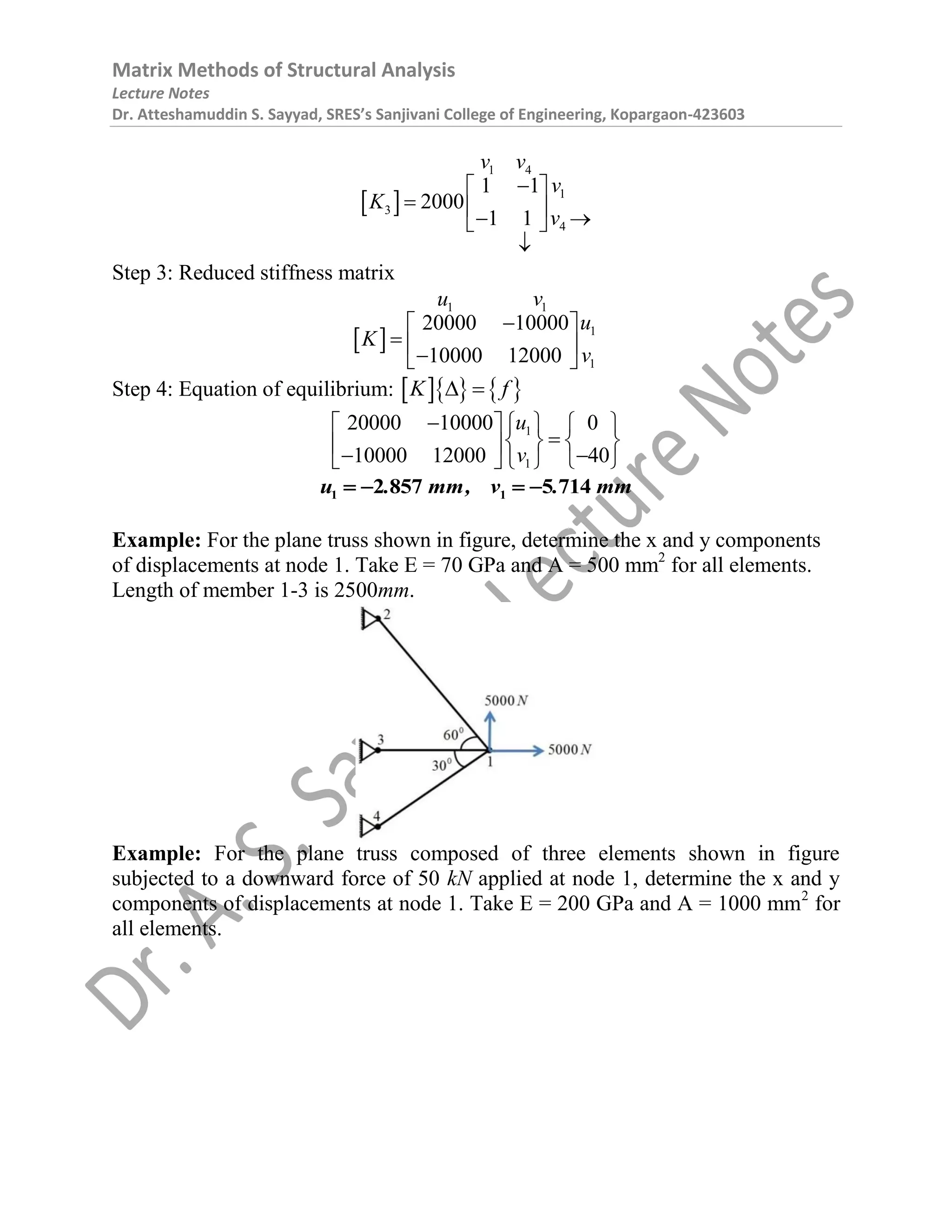 Matrix Methods of Structural Analysis | PDF