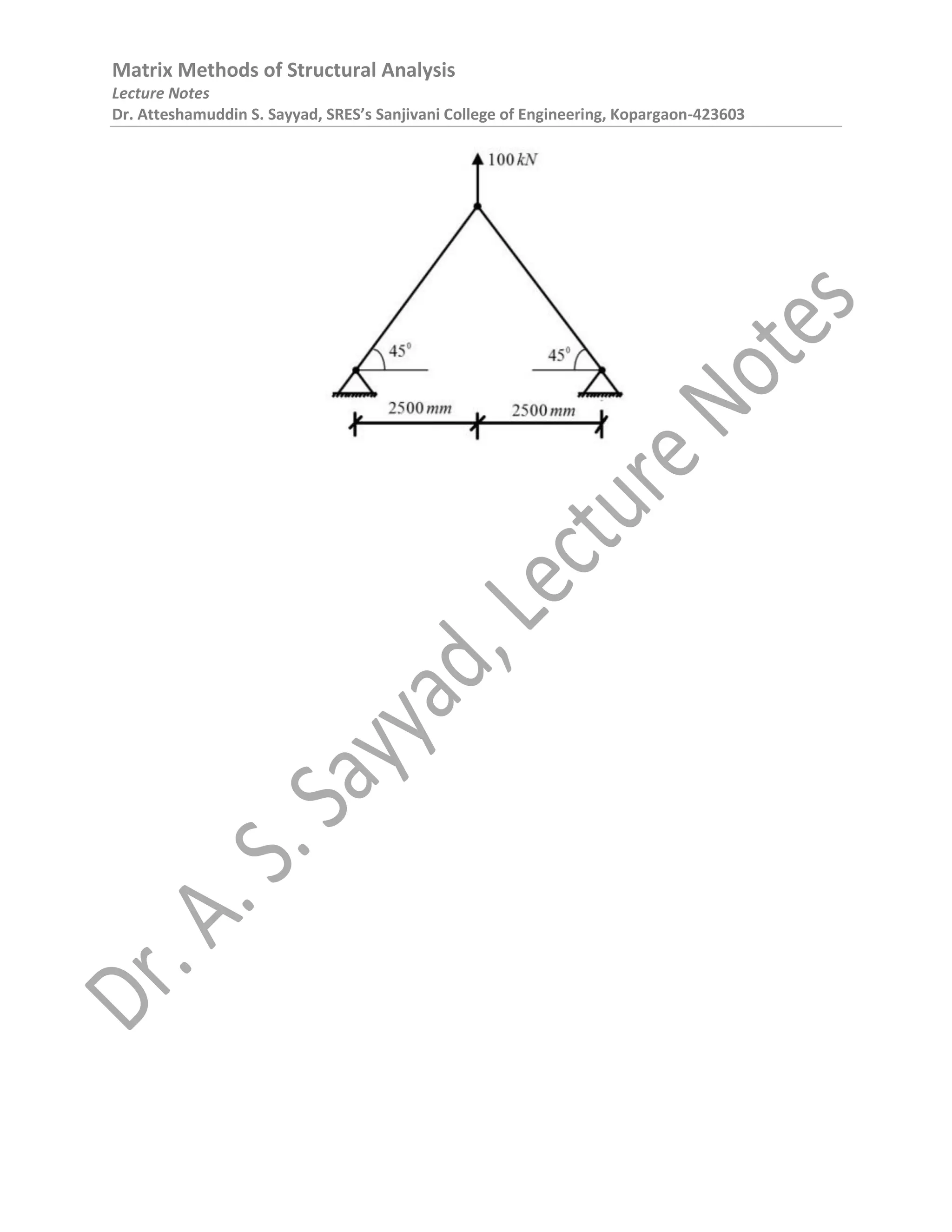 Matrix Methods of Structural Analysis | PDF
