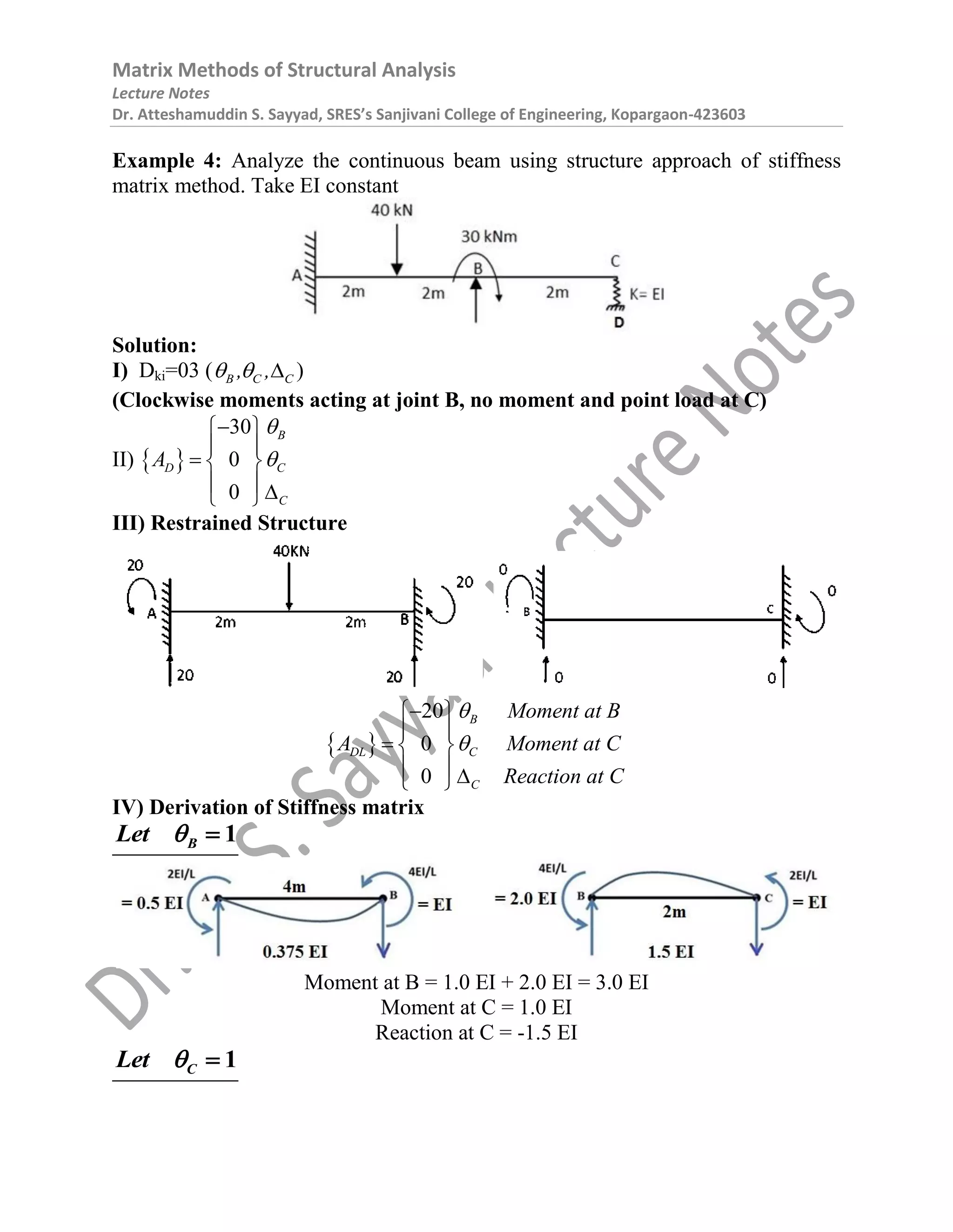 Matrix Methods of Structural Analysis | PDF