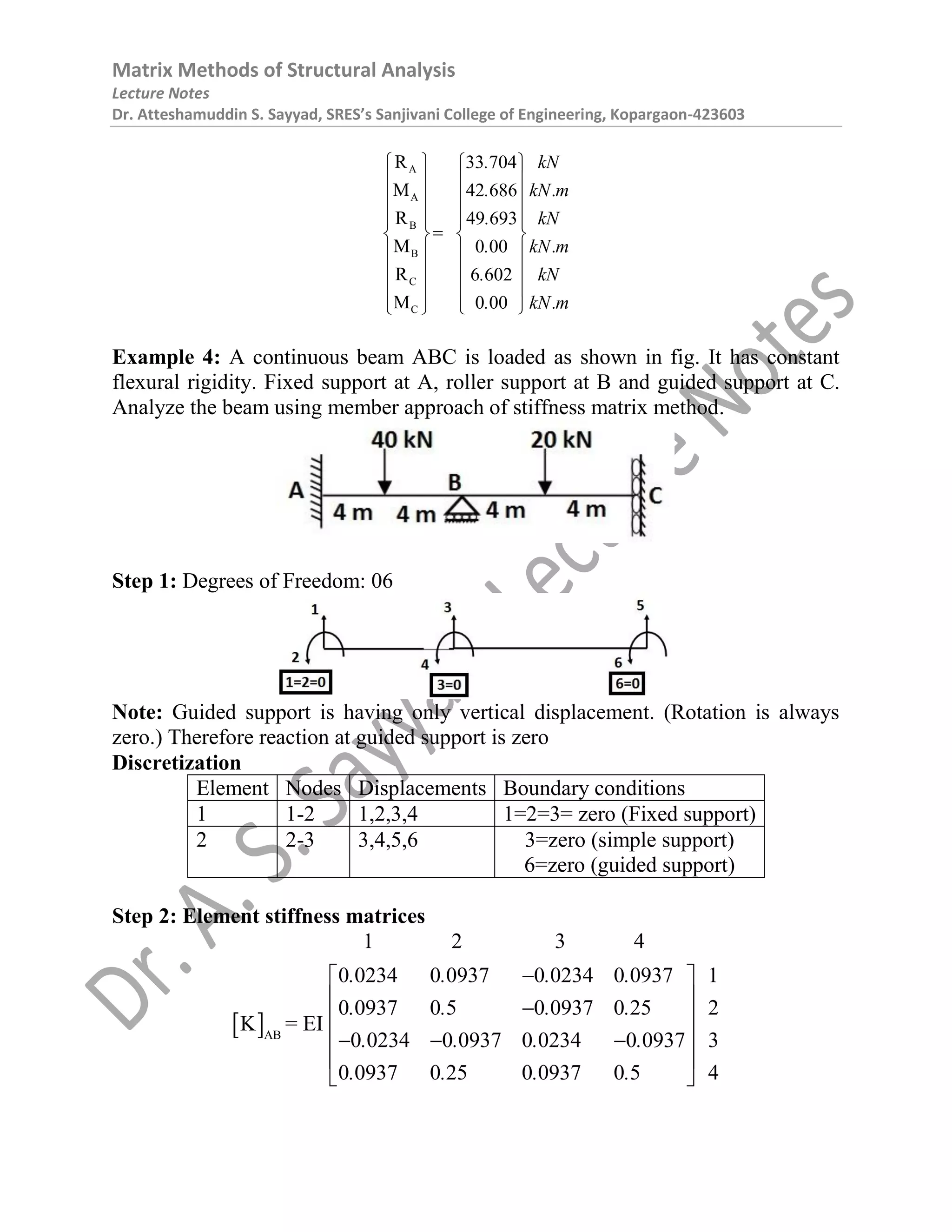 Matrix Methods of Structural Analysis | PDF