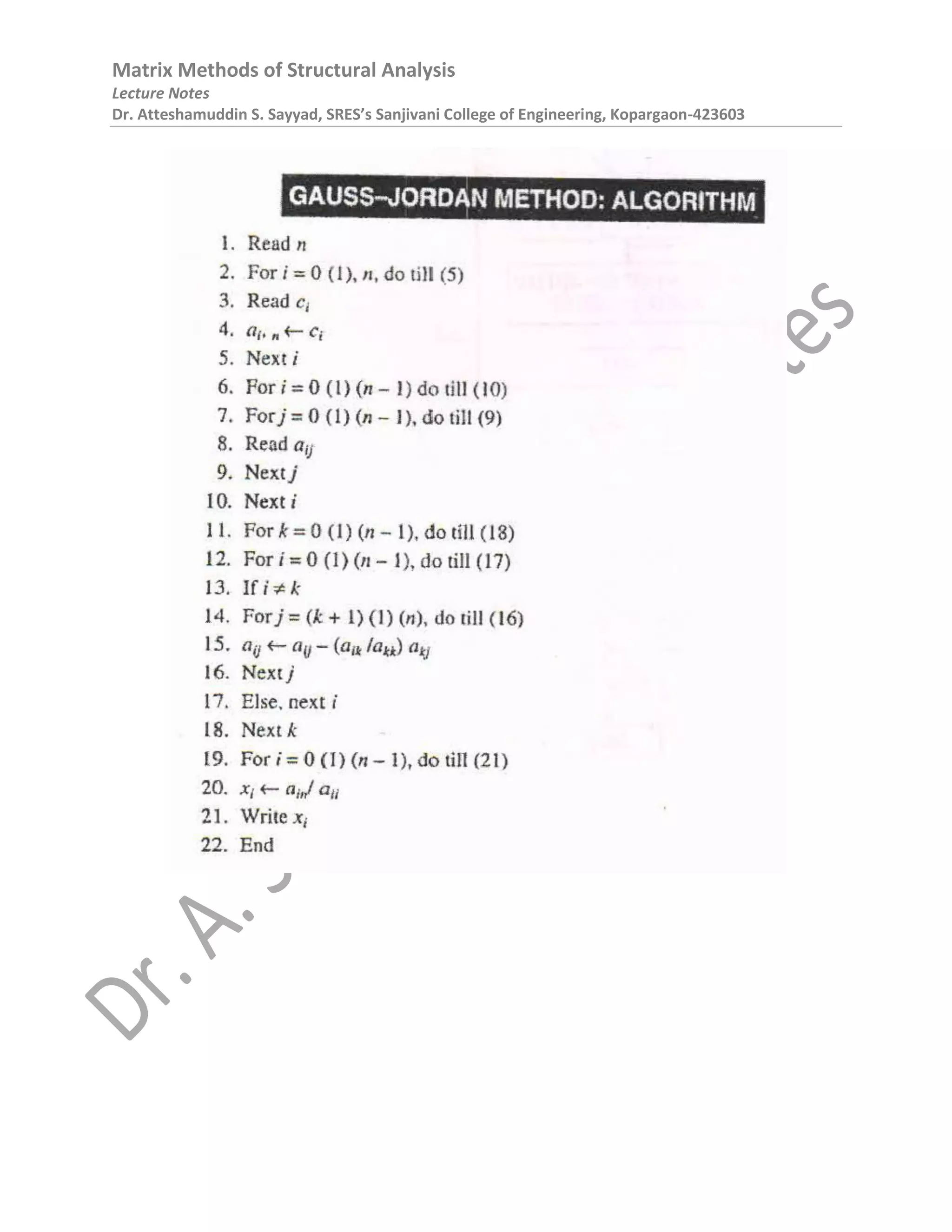 Matrix Methods of Structural Analysis | PDF