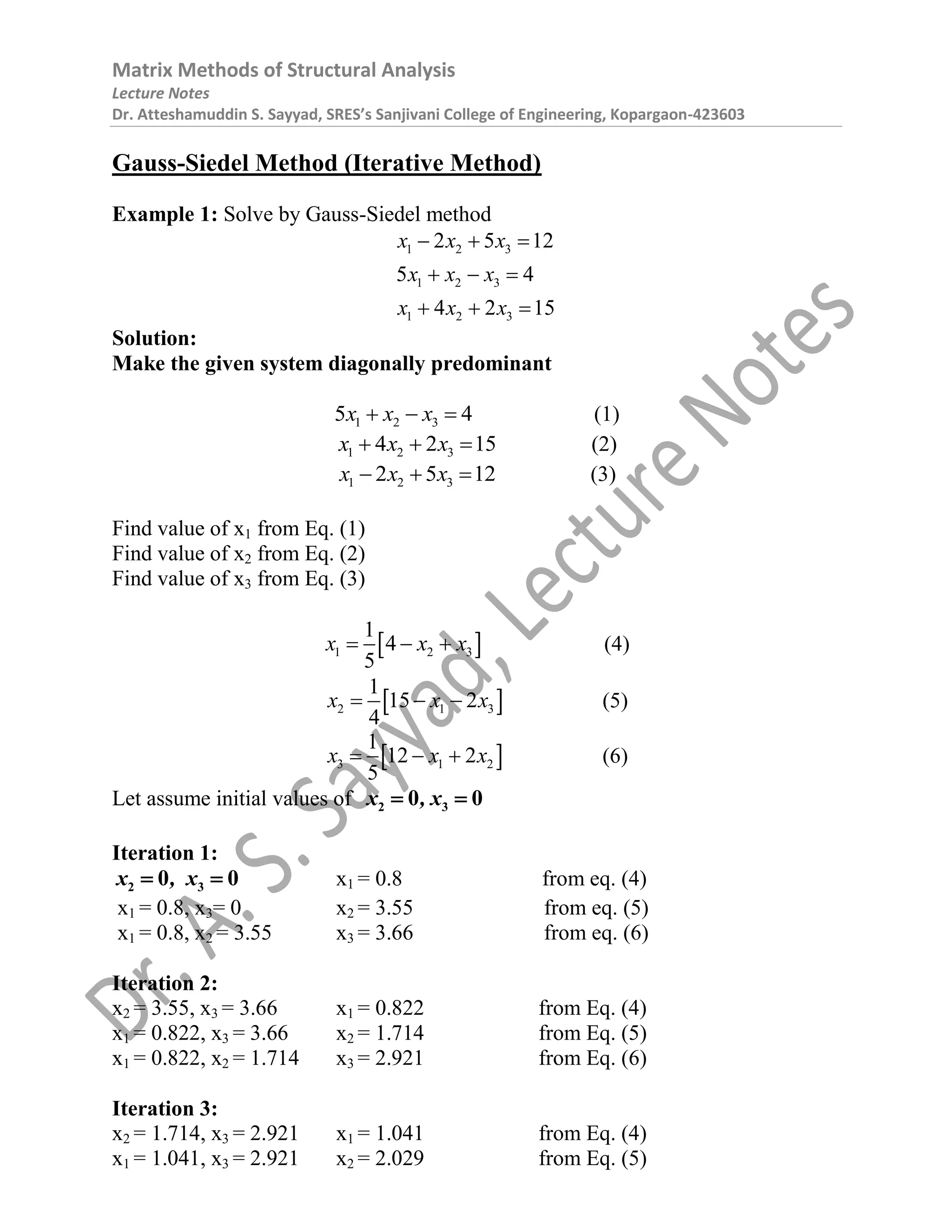 Matrix Methods of Structural Analysis | PDF