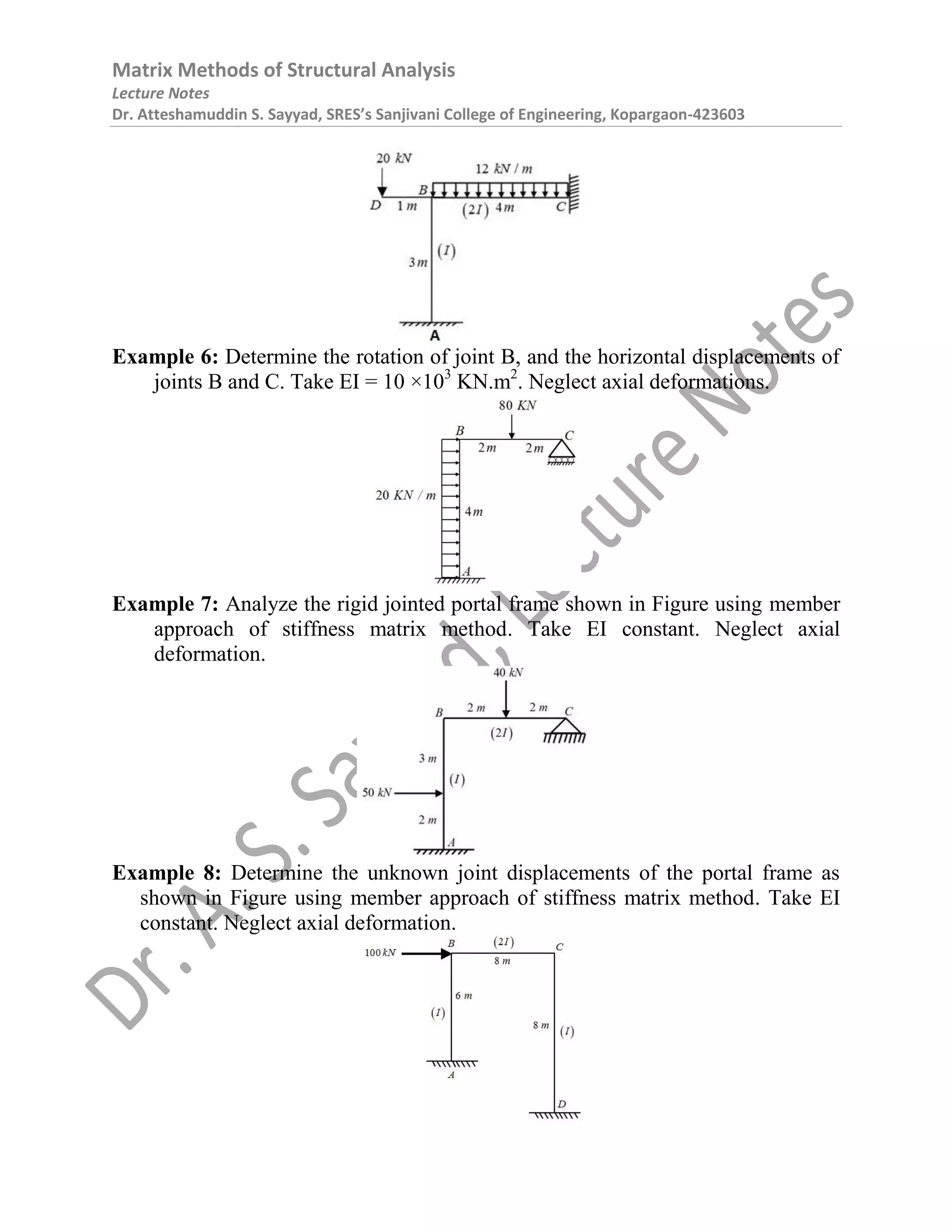 Matrix Methods of Structural Analysis | PDF