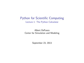Python for Scientific Computing | PPT