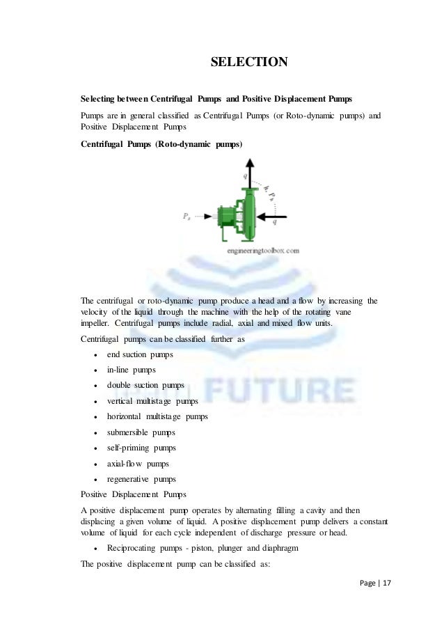 difference between positive and non positive displacement pump pdf