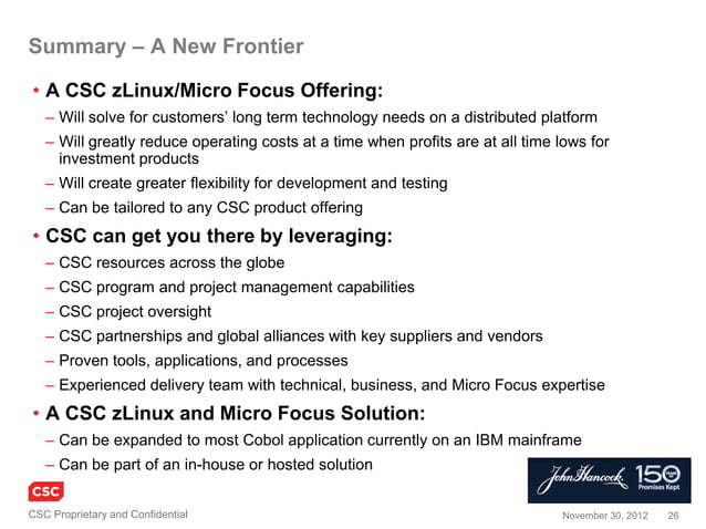 Micro Focus and CSC Gartner PPT