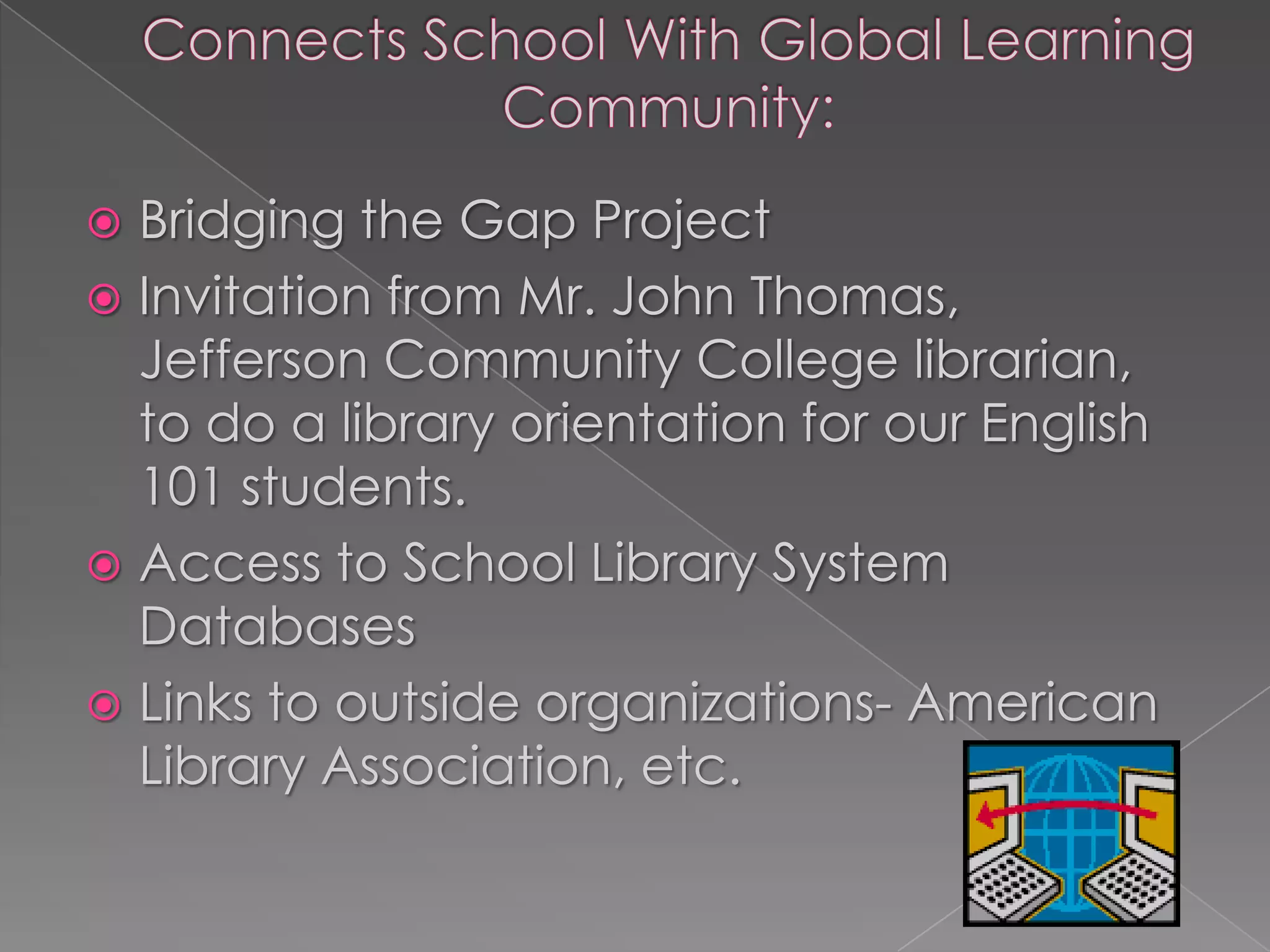 School Librarian as Information SpecialistKrisha Greene General Brown Jr. Sr. High School Library 