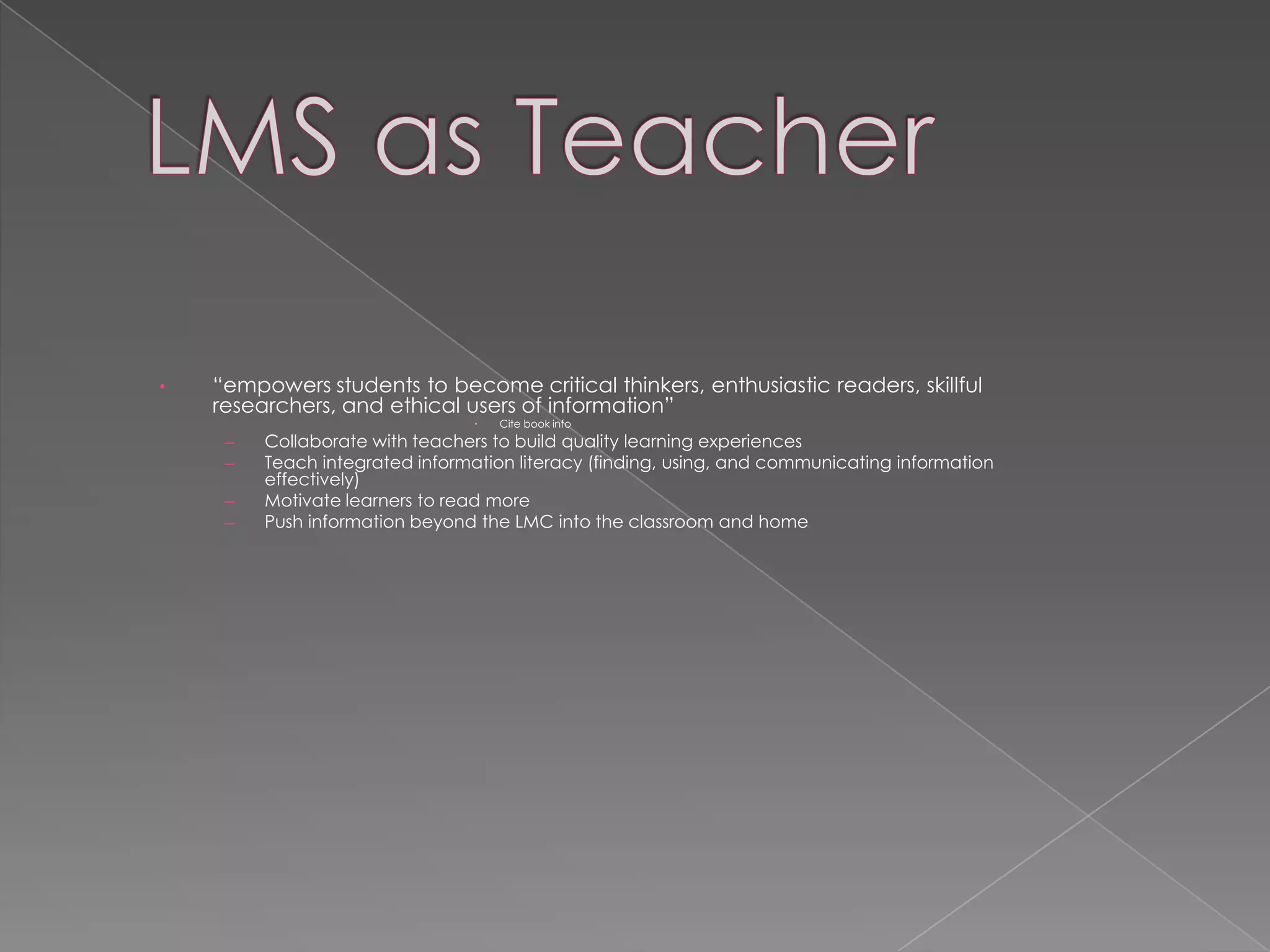 Provides 24/7 Access to Library Services  ROAR (Remote Online Accessible Resources) Web OPAC School Library Website DatabasesE-booksOnline EncyclopediasPeriodicalsNewspapers (Local, Historical, World)