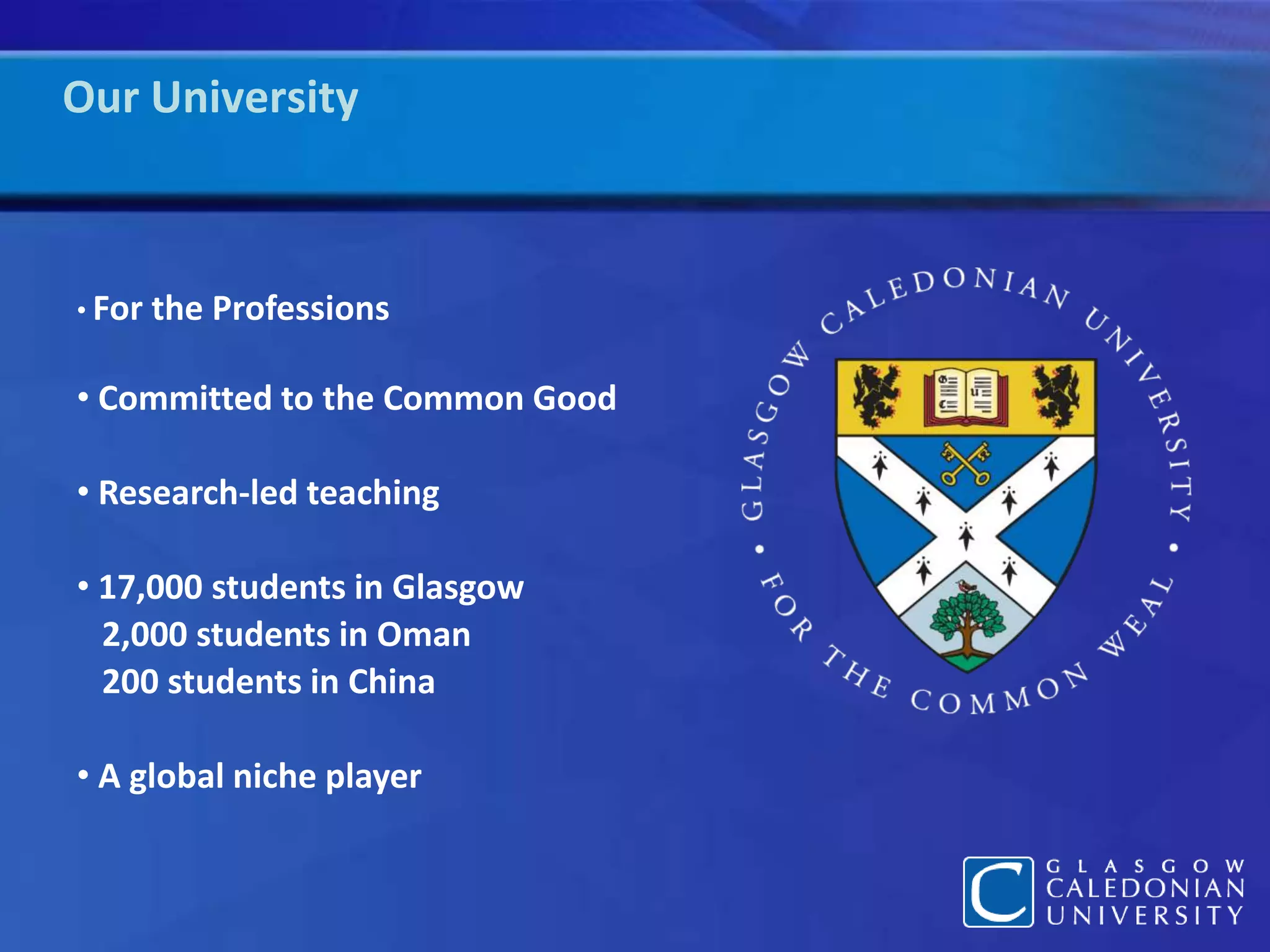 Our UniversityFor the Professions