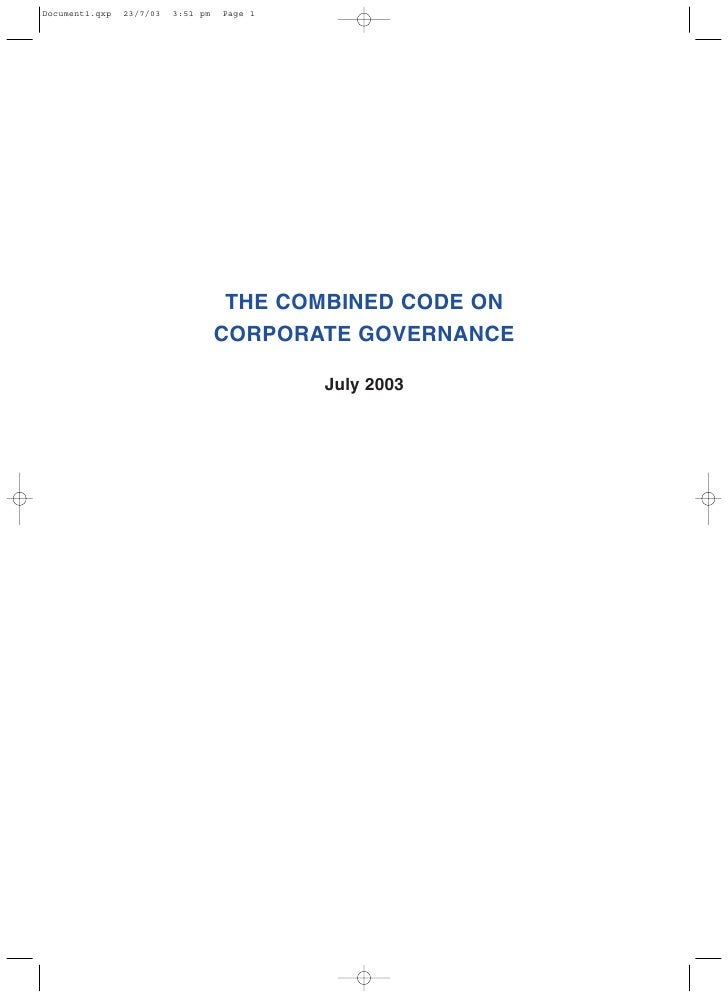 Combined Code Corporate Governance