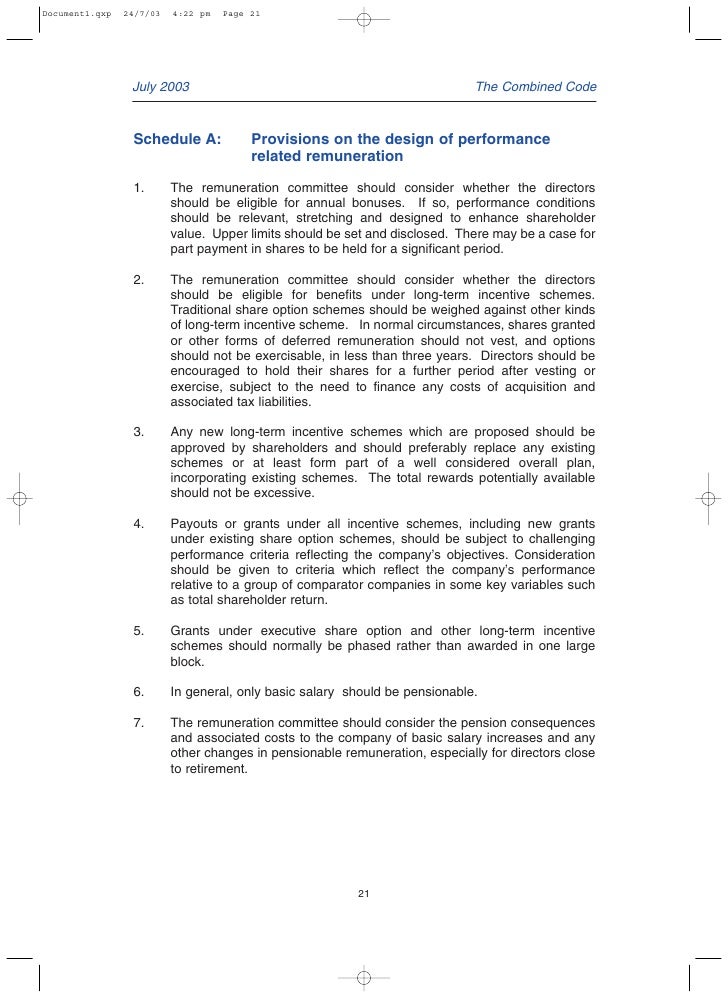Combined Code Corporate Governance