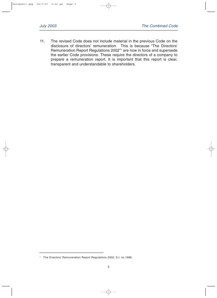 Combined Code Corporate Governance