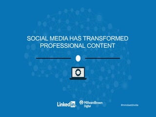#mindsetdivide
SOCIAL MEDIA HAS TRANSFORMED
PROFESSIONAL CONTENT
 