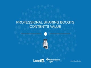 #mindsetdivide
PROFESSIONAL SHARING BOOSTS
CONTENT’S VALUE
 