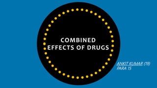 COMBINED
EFFECTS OF DRUGS
ANKIT KUMAR (19)
PARA 15
 