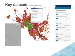 Key datasets www.data.vic.gov.au
 