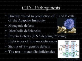 Defects in production OR maturation of T cells &/or B cells of acquired immunity