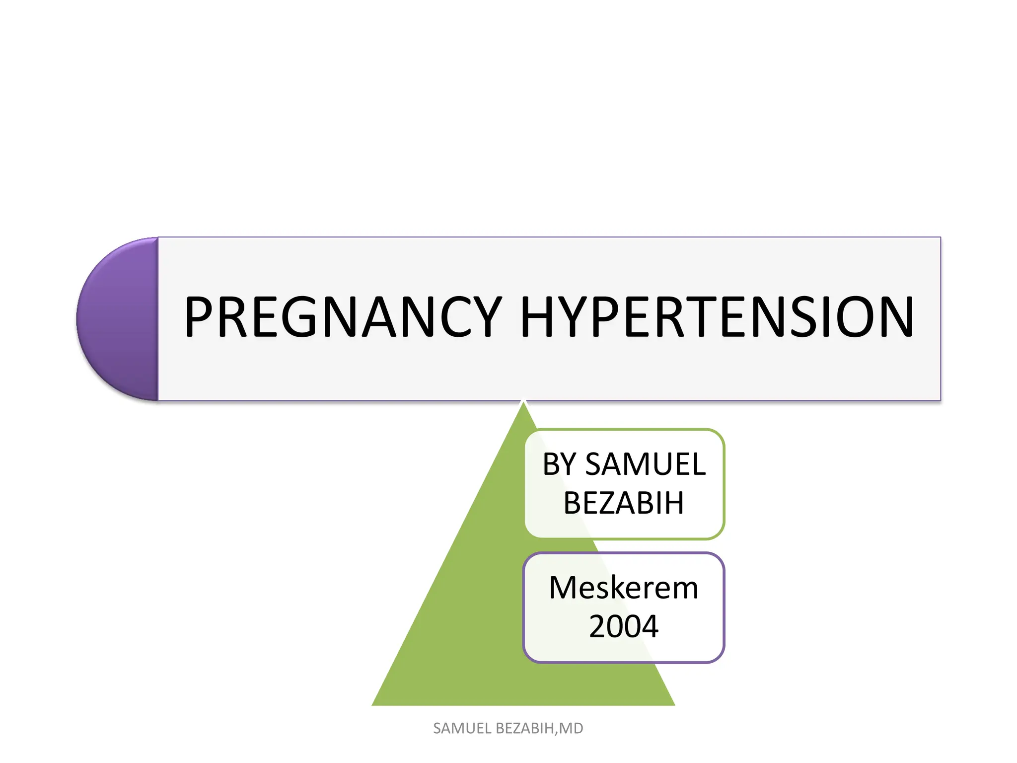 PREGNANCY HYPERTENSION
BY SAMUEL
BEZABIH
Meskerem
2004
SAMUEL BEZABIH,MD
 