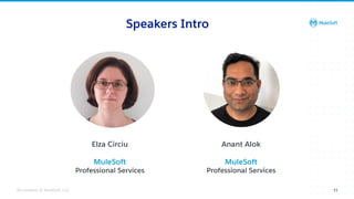 All contents © MuleSoft, LLC
Elza Circiu
MuleSoft
Professional Services
Speakers Intro
11
Anant Alok
MuleSoft
Professional Services
 