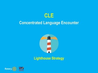 CLE
Concentrated Language Encounter
Lighthouse Strategy
 