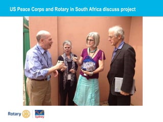 US Peace Corps and Rotary in South Africa discuss project
 