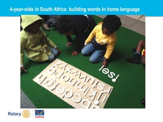 4-year-olds in South Africa building words in home language
 