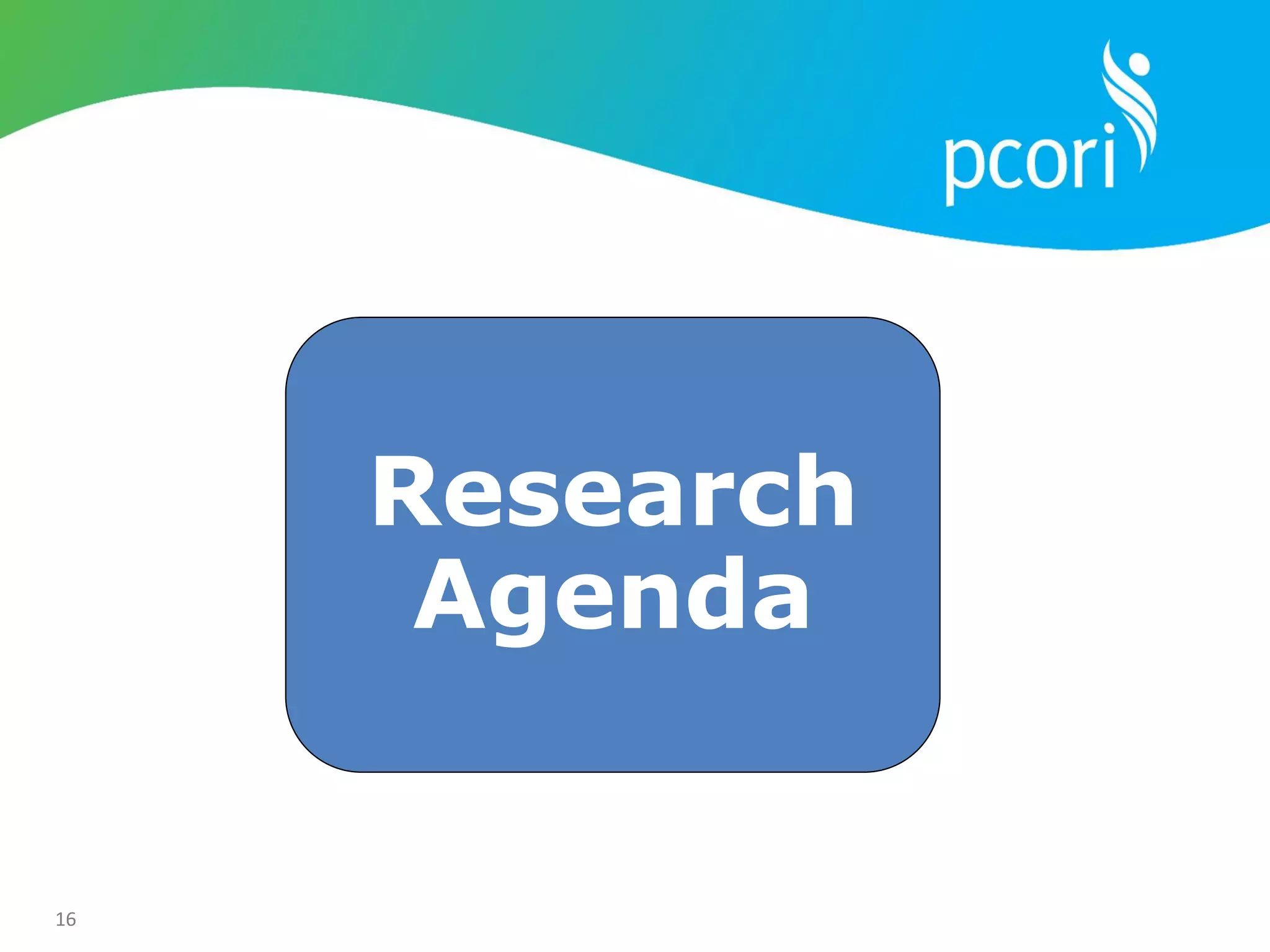 16
Research
Agenda
 