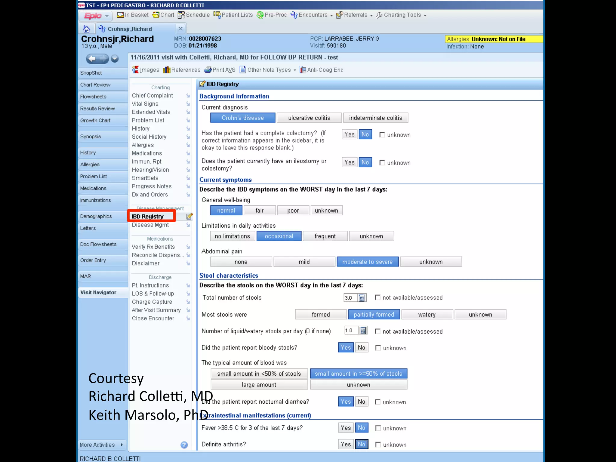 13	
  
Courtesy	
  	
  
Richard	
  Colle],	
  MD	
  
Keith	
  Marsolo,	
  PhD	
  
 