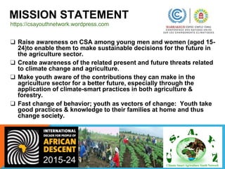 COP 22 Side Event: Youth Engagement in Climate-Smart Agriculture in Africa presentations