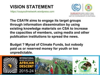 COP 22 Side Event: Youth Engagement in Climate-Smart Agriculture in Africa presentations