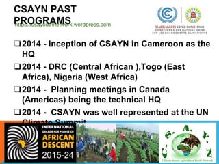 COP 22 Side Event: Youth Engagement in Climate-Smart Agriculture in Africa presentations