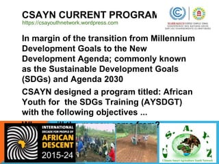 COP 22 Side Event: Youth Engagement in Climate-Smart Agriculture in Africa presentations