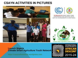 COP 22 Side Event: Youth Engagement in Climate-Smart Agriculture in Africa presentations