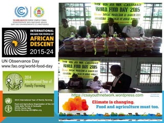 COP 22 Side Event: Youth Engagement in Climate-Smart Agriculture in Africa presentations