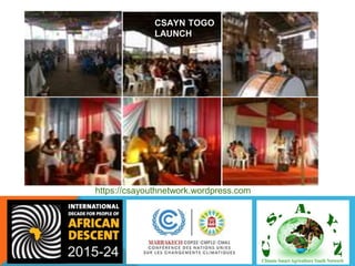 COP 22 Side Event: Youth Engagement in Climate-Smart Agriculture in Africa presentations