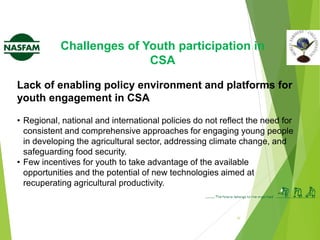 COP 22 Side Event: Youth Engagement in Climate-Smart Agriculture in Africa presentations