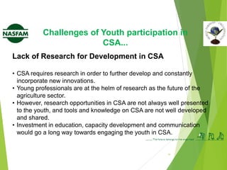 COP 22 Side Event: Youth Engagement in Climate-Smart Agriculture in Africa presentations