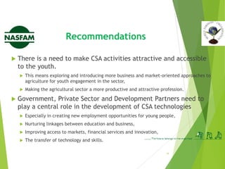 COP 22 Side Event: Youth Engagement in Climate-Smart Agriculture in Africa presentations