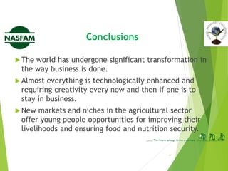 COP 22 Side Event: Youth Engagement in Climate-Smart Agriculture in Africa presentations